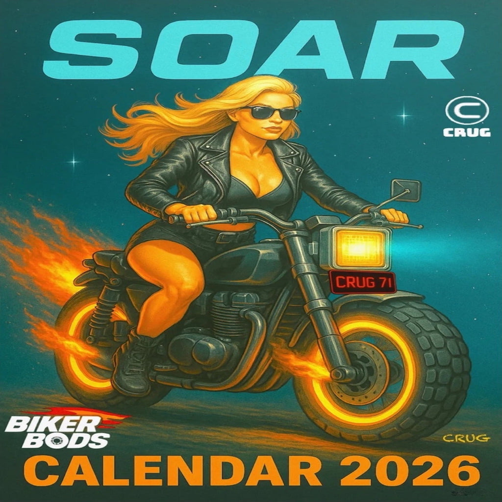 BIKER-BODS 'SOAR' Calendar 2026 Digital Wallpaper Bundle for desktop, laptop, iPad/tablet, iPhone & android